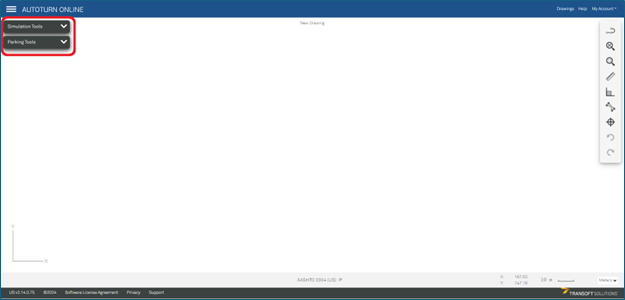 I cannot see Simulation Tools or Parking Tools in AutoTURN Online 